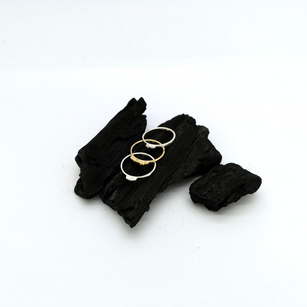 Carrément - Bague Triple - Argent et plaqué or