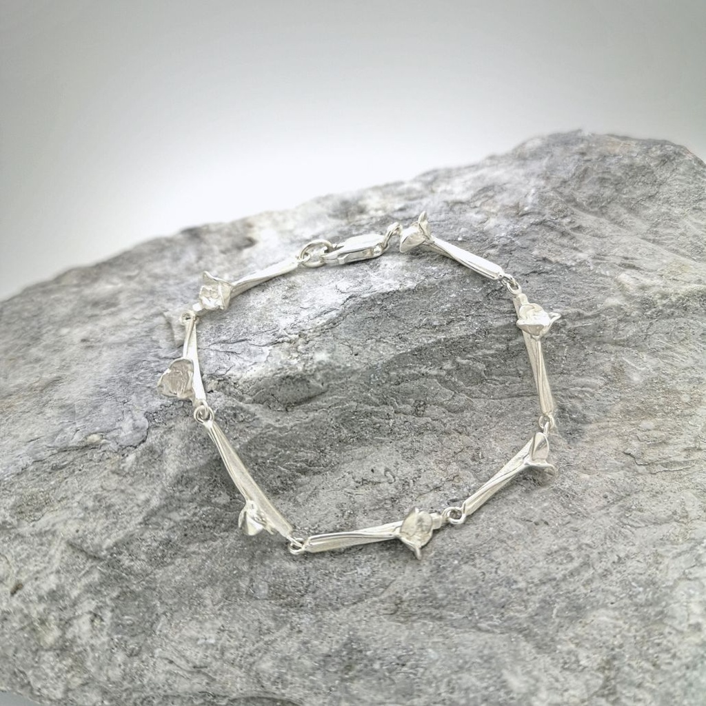 Coquelicots - Bracelet articulé - fleur sur tige