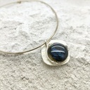 Verre et argent - Pendentif -Voyage dans la nature 2