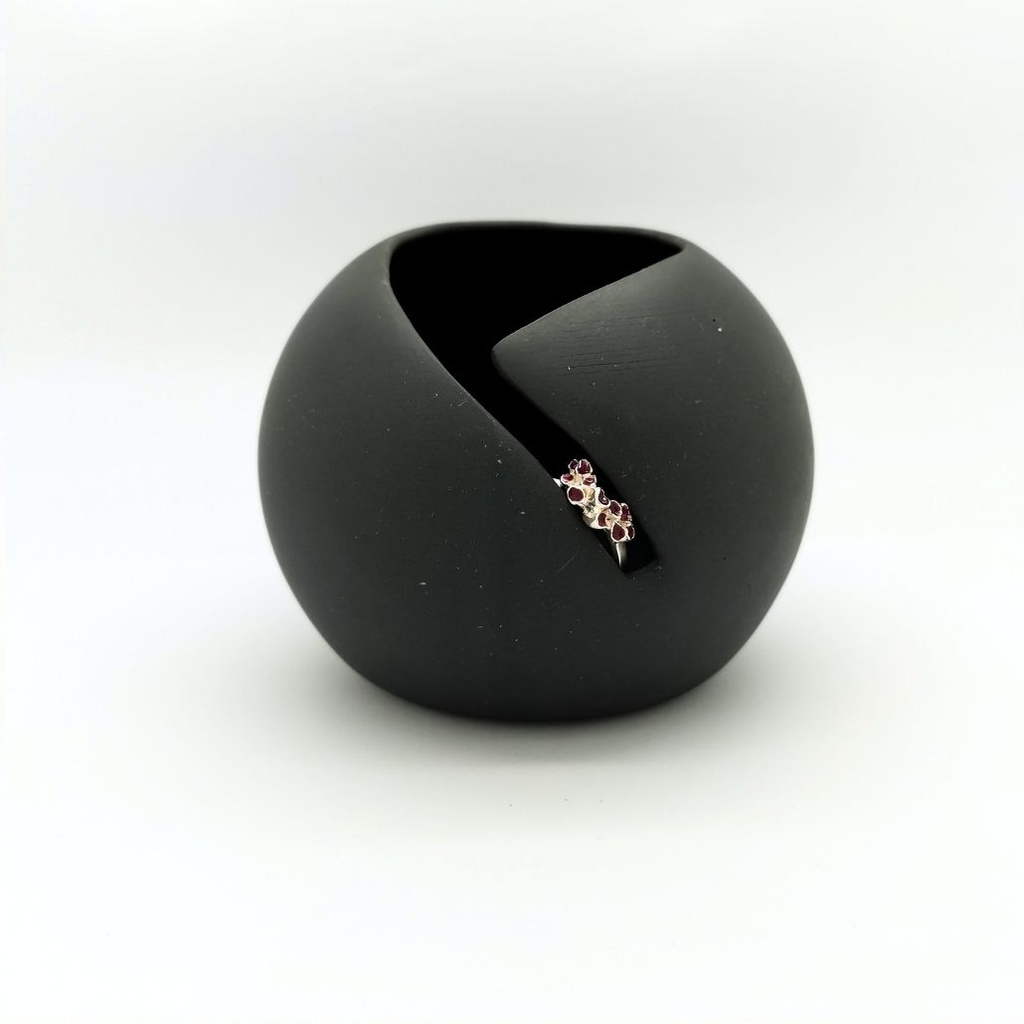 Plaisir - Bague motifs le long du corps de bague -S