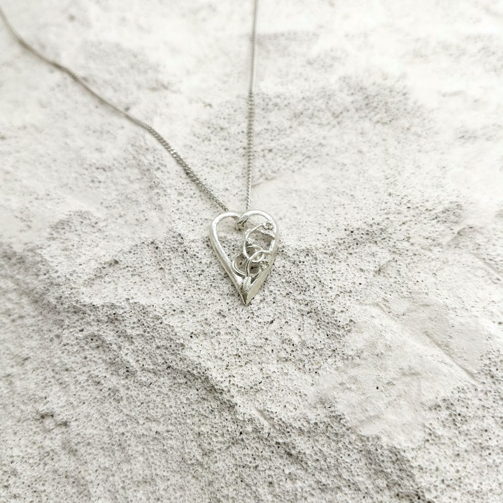 Pièce unique - Pendentif Cœur et nature