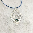 Verre et argent - Pièce unique - Pendentif XL