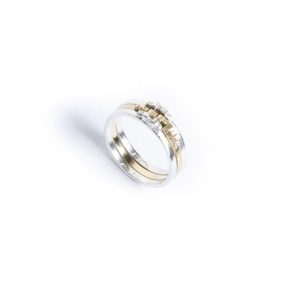 Ronduit - 3 Ringen - 2 zilver 1 verguld