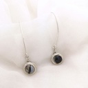 Zilver en glas - Mobiele oorbellen L