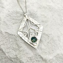 Verre et argent - Pièce unique - Pendentif XL