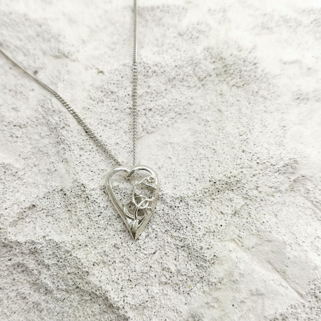 Pièce unique - Pendentif Cœur et nature