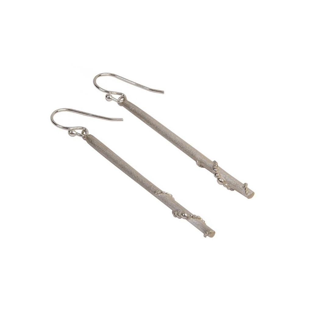 Spoortje waanzin - gelede oorbellen L