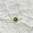 Verre et argent - Pièce unique - Pendentif - Inspiration nature