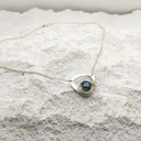 Verre et argent - Pièce unique - Pendentif - Inspiration nature - M