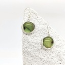 Verre et argent - Pièces uniques - Bo articulées verre vert