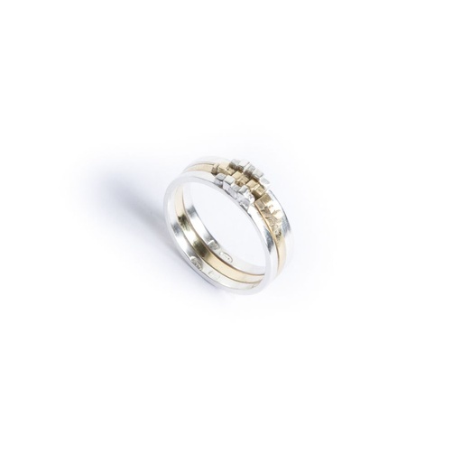 Carrément - Bague Triple - Argent et vermeil