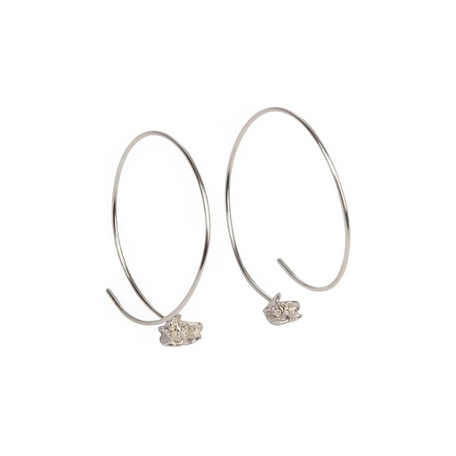 Klaproos - Creoolse oorbellen Medium