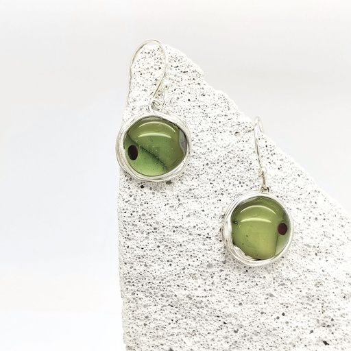 [EAV.001.7] Verre et argent - Pièces uniques - Bo articulées verre vert