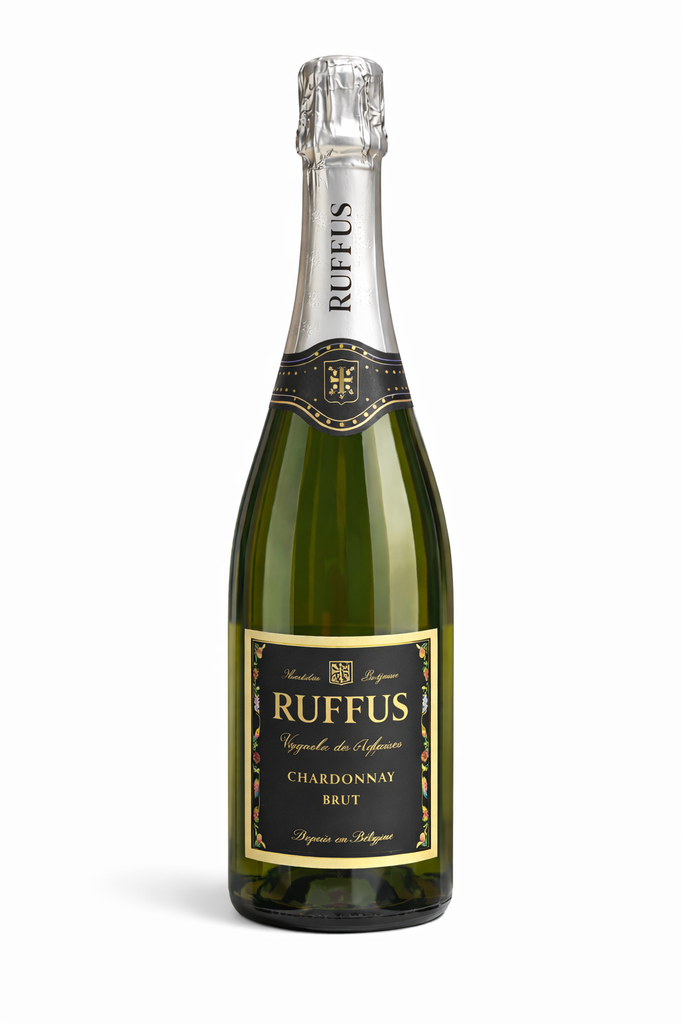 Ruffus, Chardonnay Brut, Vin Mousseux de Qualité, Belgique, 0.75 Effervescent