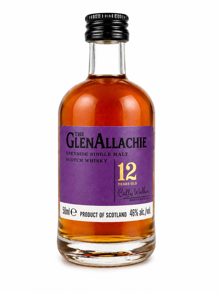 GLENALLACHIE, 12 ans - mini, Single Malt Scotch Whisky, Ecosse, 0,05 Whisky/Whiskey 46.0°
