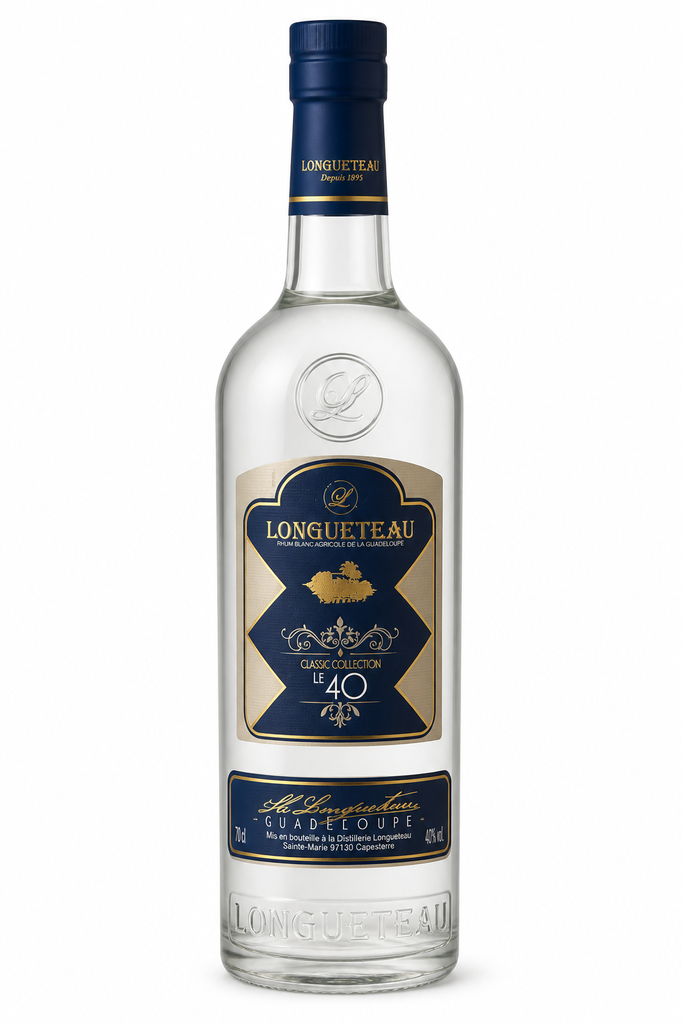 Longueteau, Classic Collection - Le 40, N.V., Rhum Blanc, Guadeloupe, 0.70 Rhum/Rum/Ron 40.0°