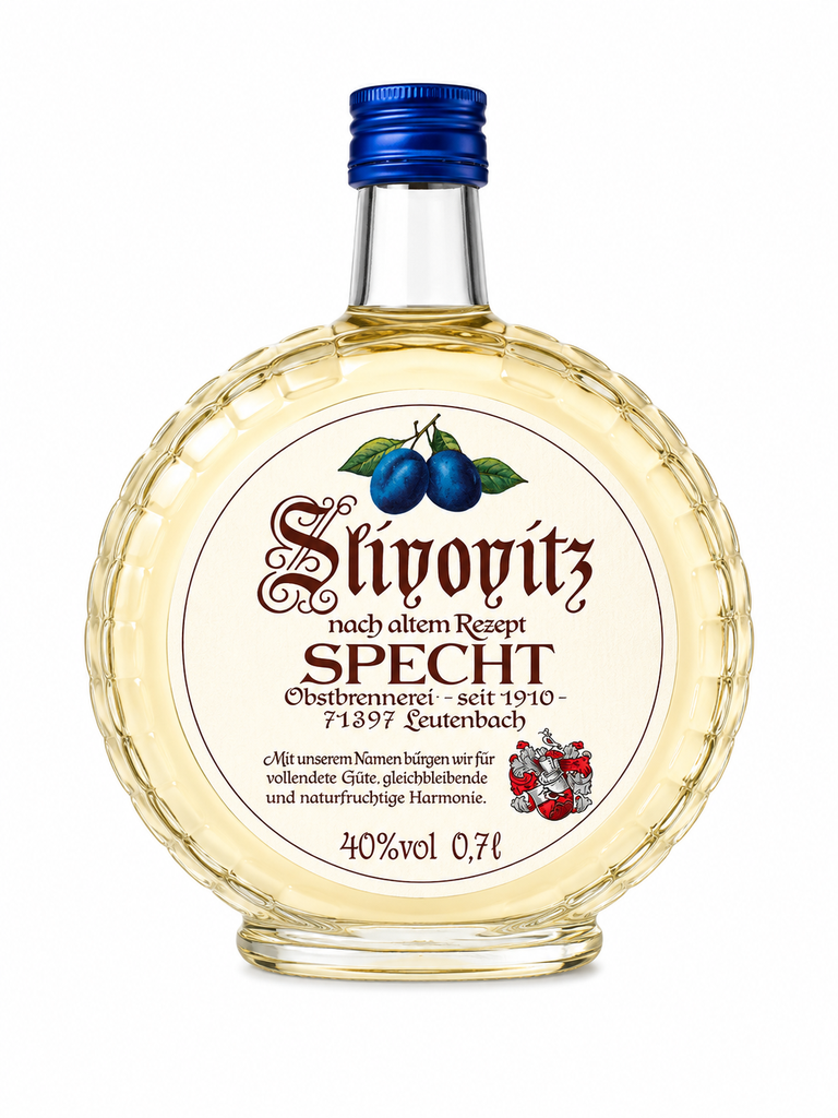 Specht, Slivovitz, N.V., Allemagne, 0.70 Eau-de-vie