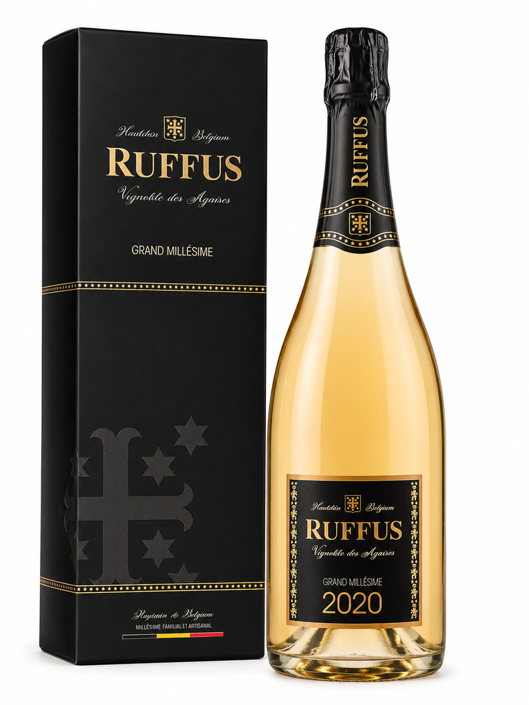 Ruffus, Grand millésime, 2020, Vin Mousseux de Qualité, Belgique, 0.75 Effervescent