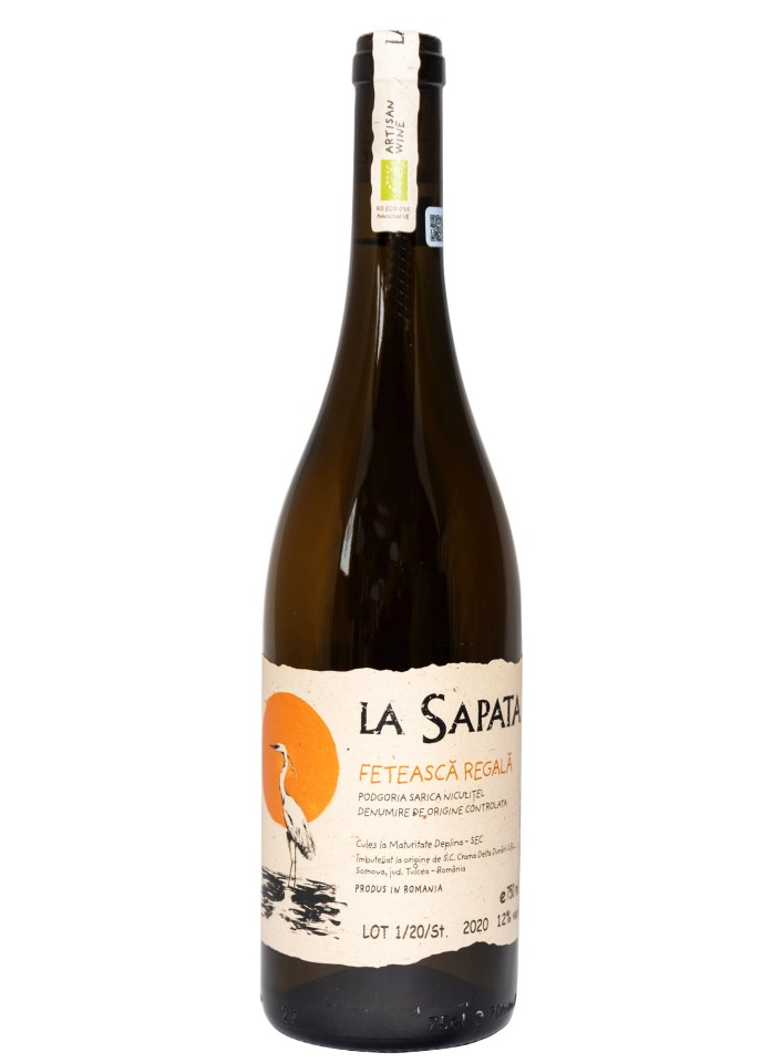 La Sapata, Aligoté Bio, 2024, DOC Podgoria Sarica Niculitel, Roumanie, 0.75 Blanc